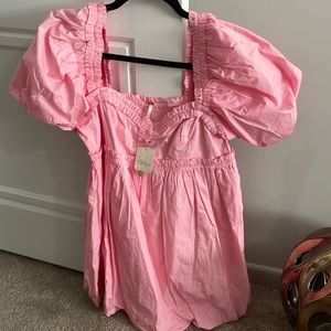 Free people rendezvous me mini dress in pink